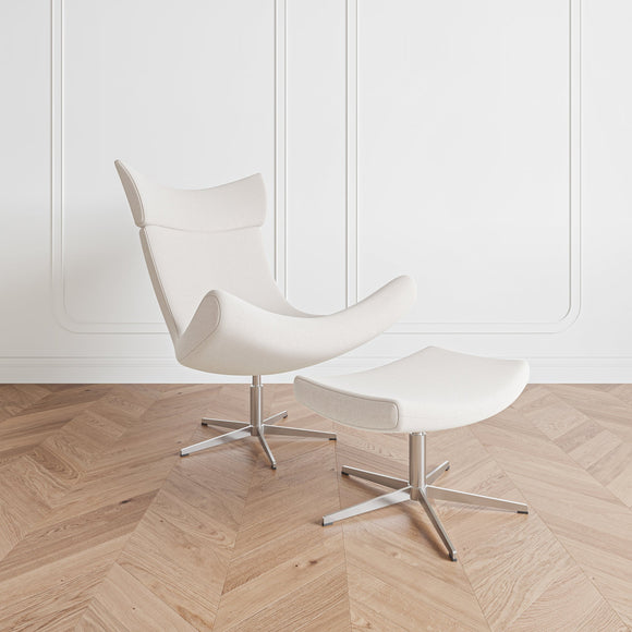 that's living xavier beige swivel chair & ottoman chairs