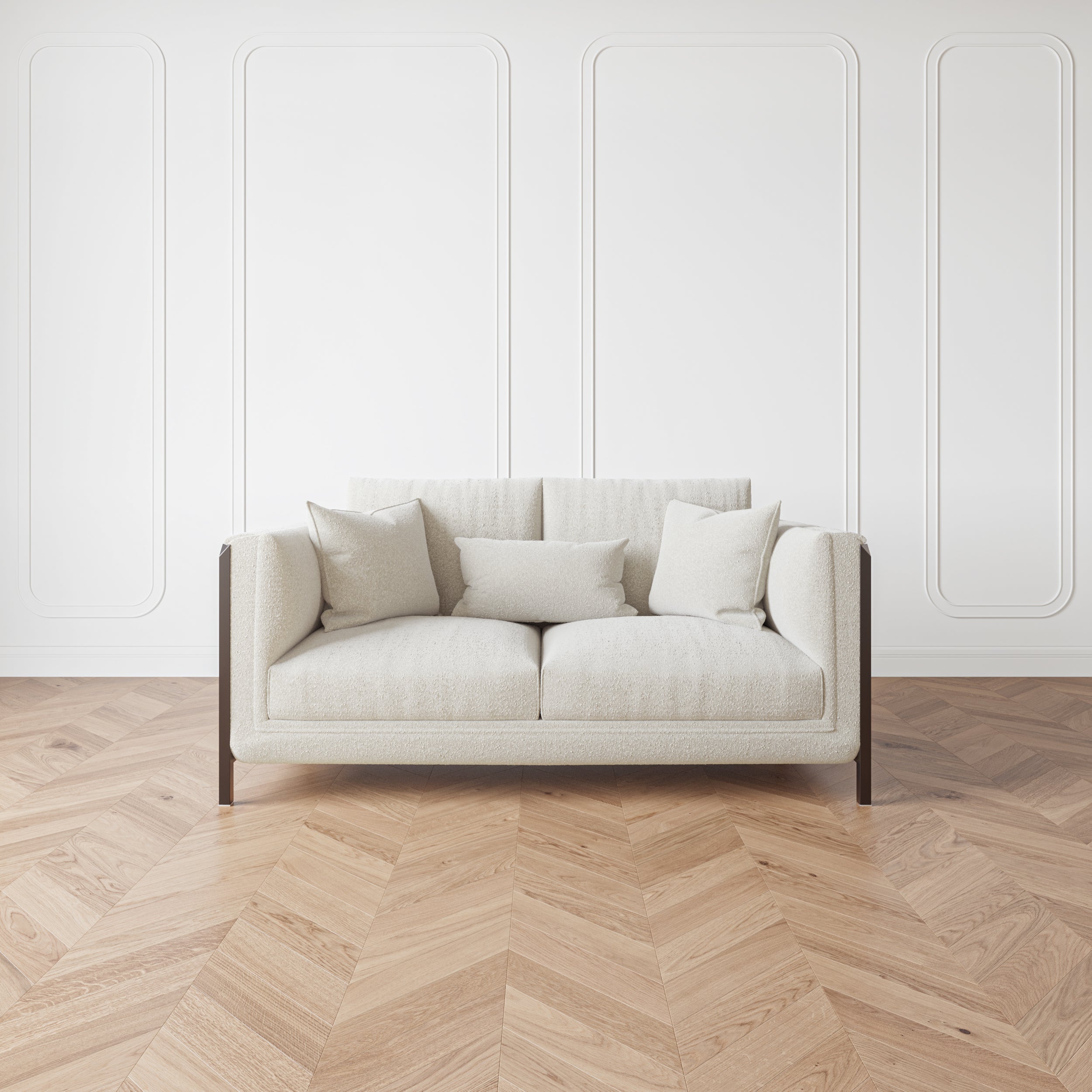 that's living tristan beige boucle loveseat loveseats & sofas
