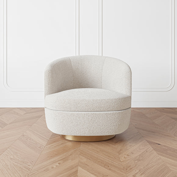 that's living kong beige boucle swivel chair chairs
