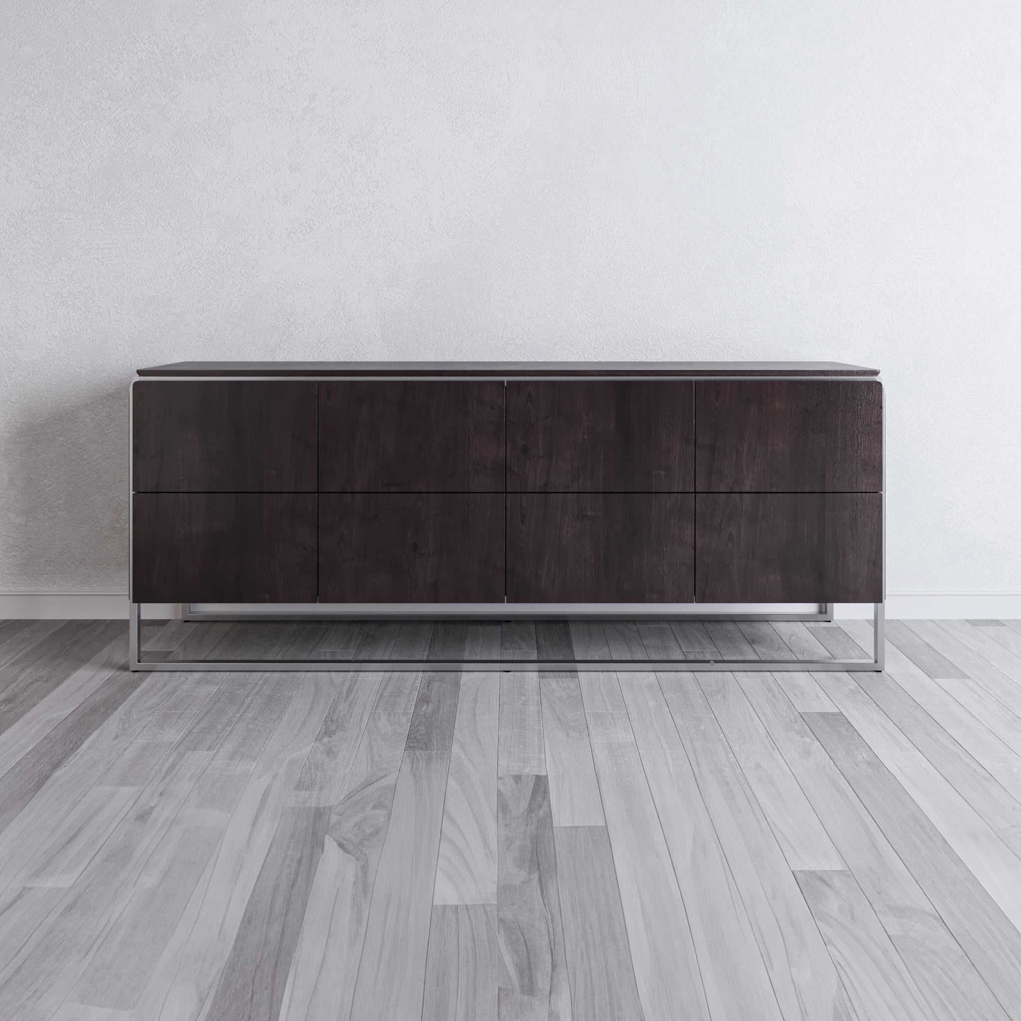 that's living castor dark walnut 8-drawer chest chests