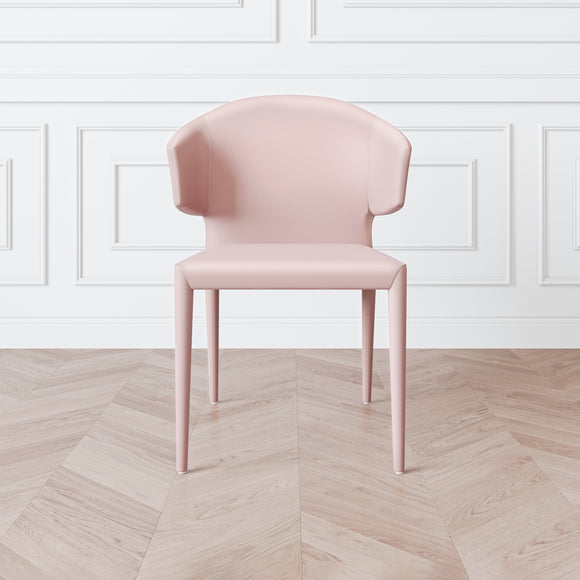 that's living bull pink leather dining chair dining chairs