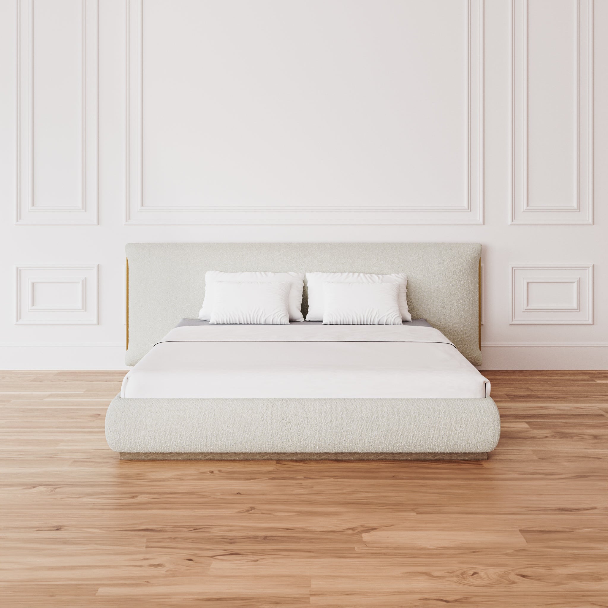 that's living adonis beige boucle us king size bed beds