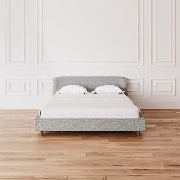 that's living blaire grey boucle uk super king size bed with bed slats beds