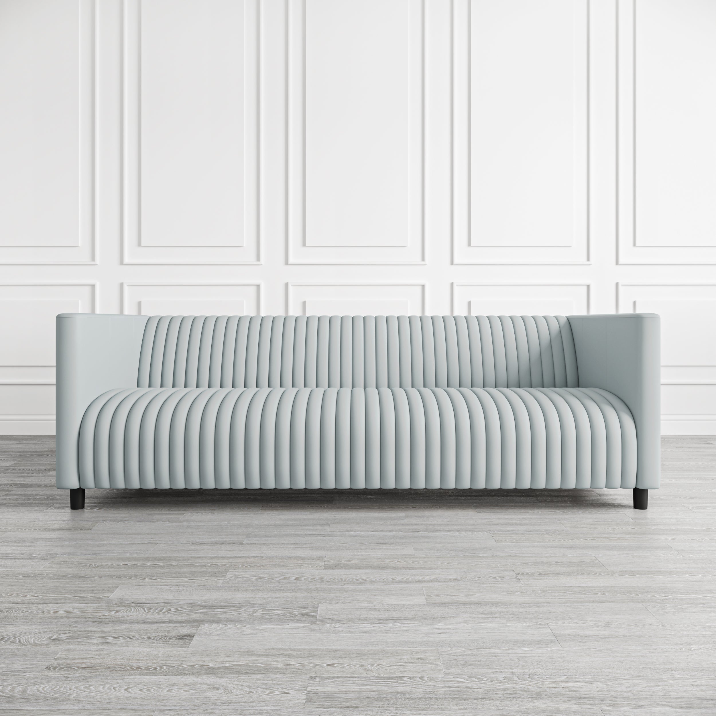 that's living giselle grey leather 2-seater sofa loveseats & sofas