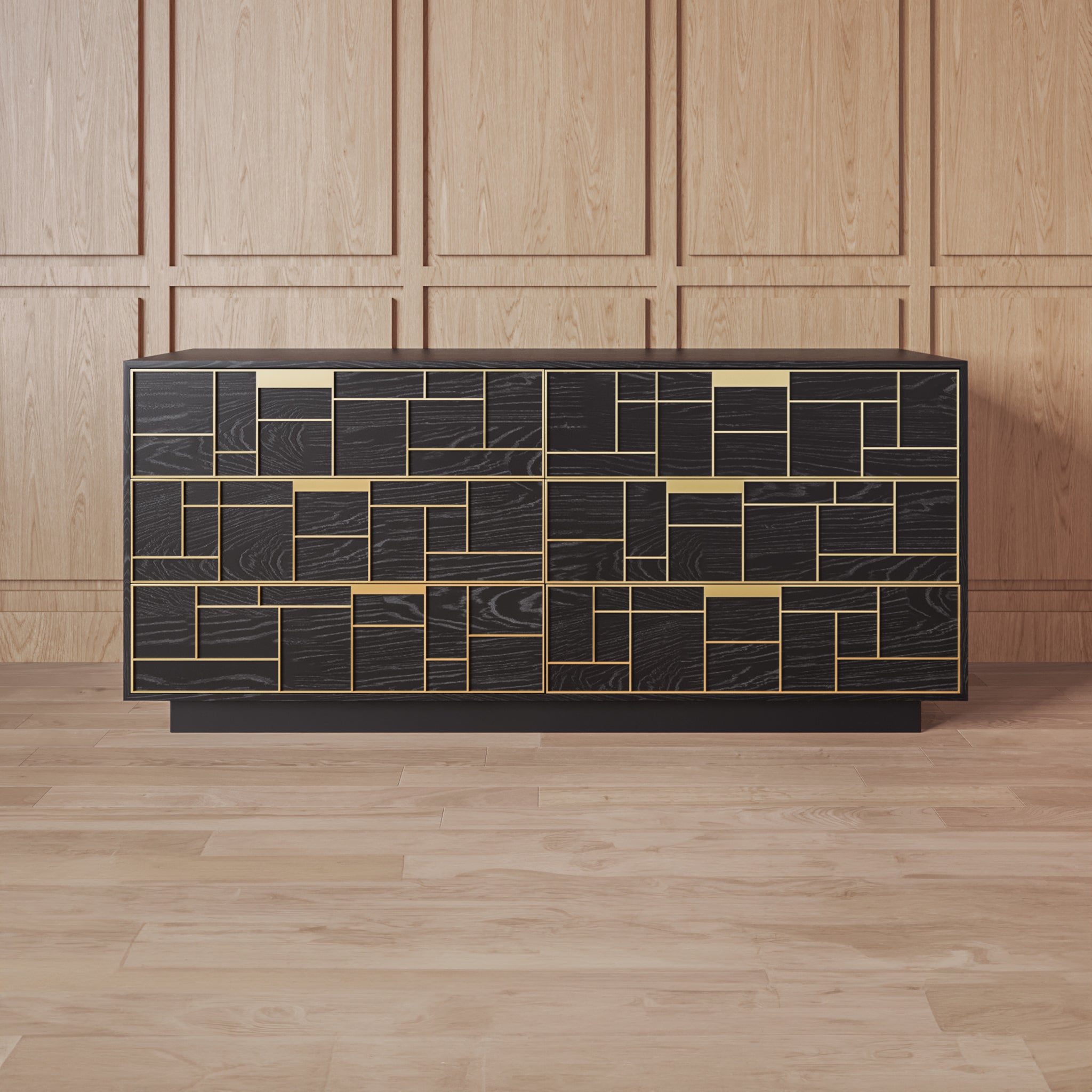 that's living alto noir charcoal 6-drawer chest chests