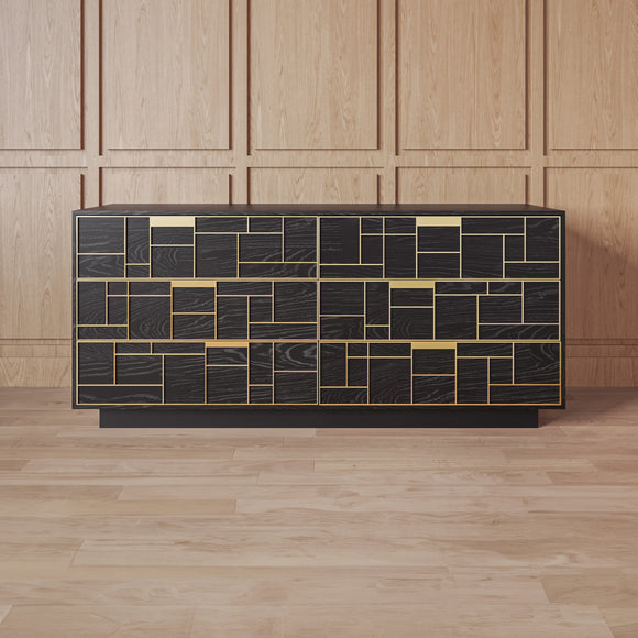 that's living alto noir charcoal 6-drawer chest chests