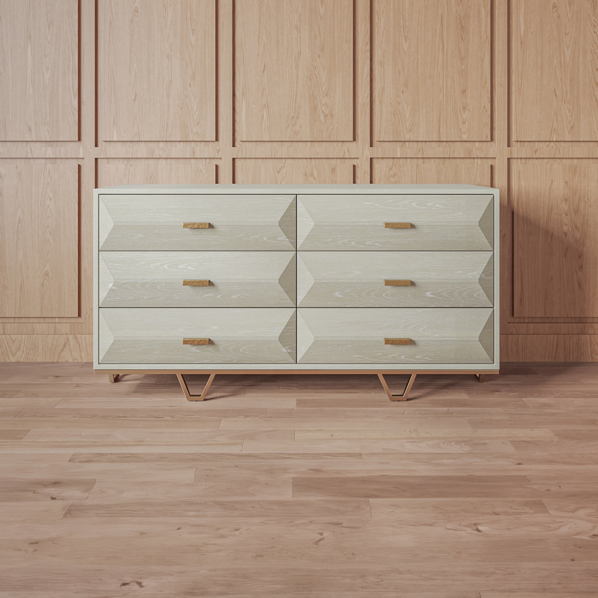 that's living polygon light grey 6-drawer chest chests