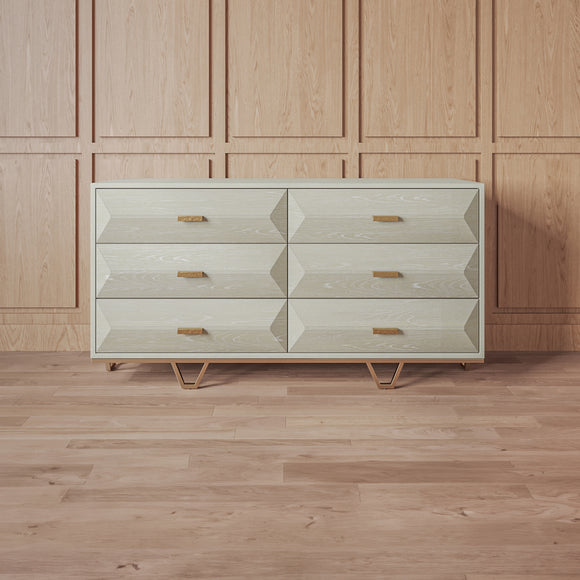 that's living polygon light grey 6-drawer chest chests 