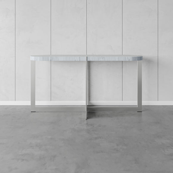 that's living rinaldi silver white console console tables