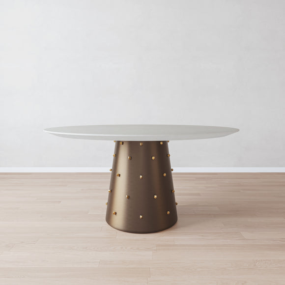 that's living roche brass grande round dining table dining tables