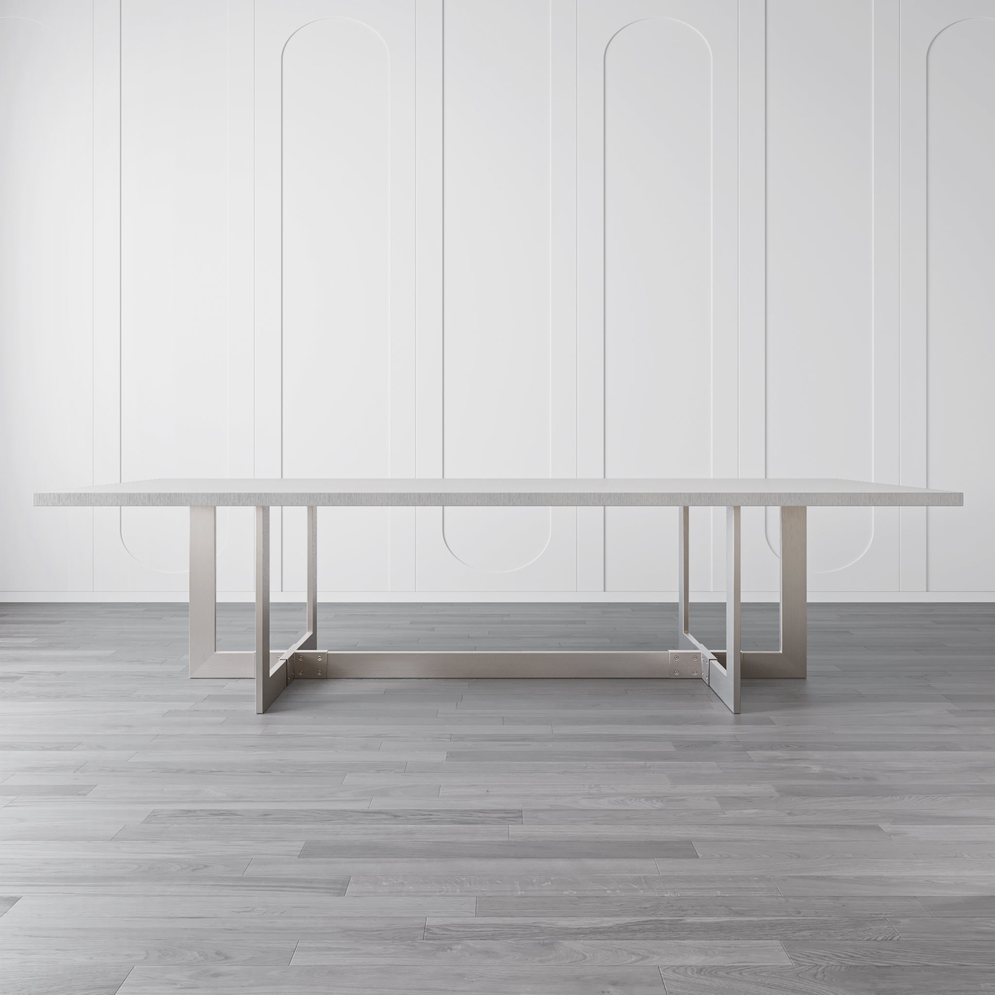 that's living monteiro silver white rectangular dining table dining tables