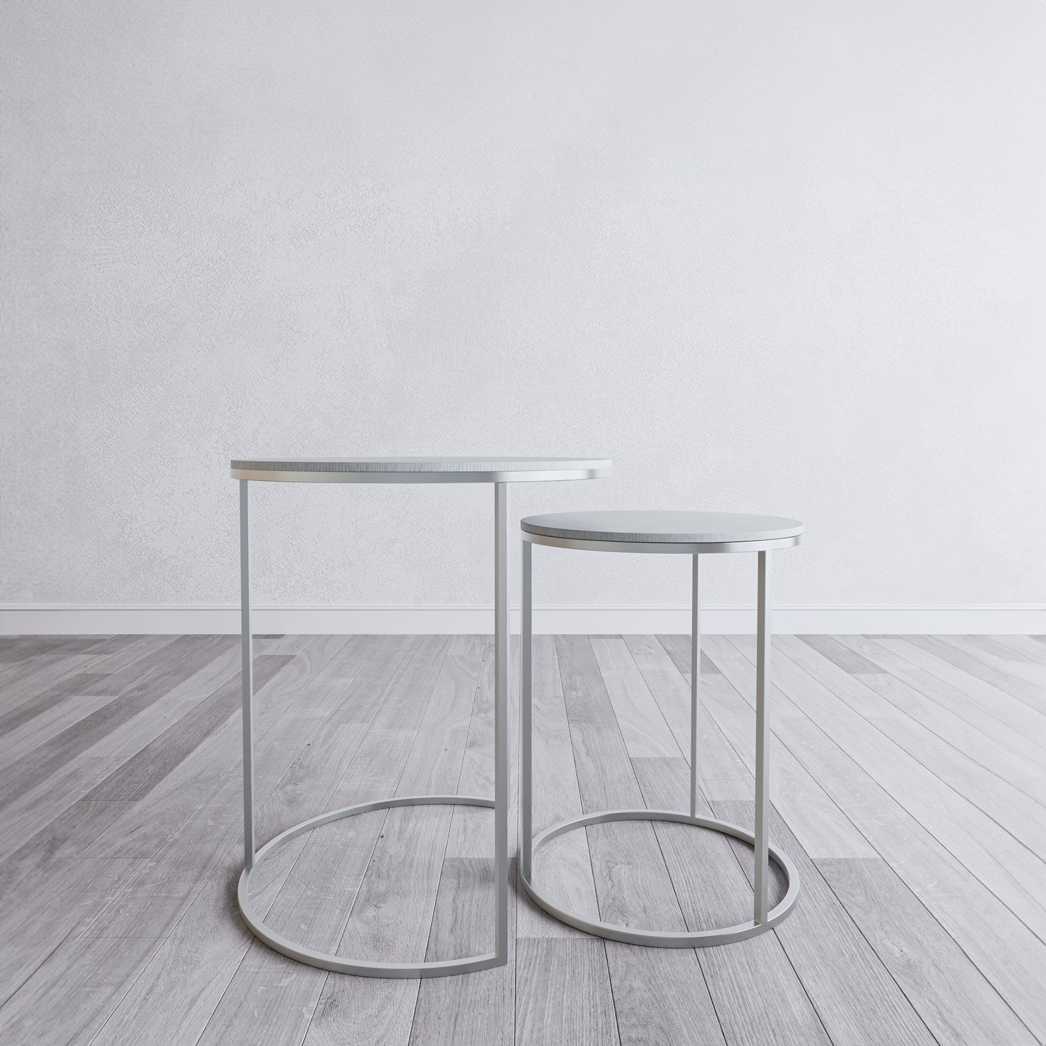 that's living gallo silver white nesting end tables end tables