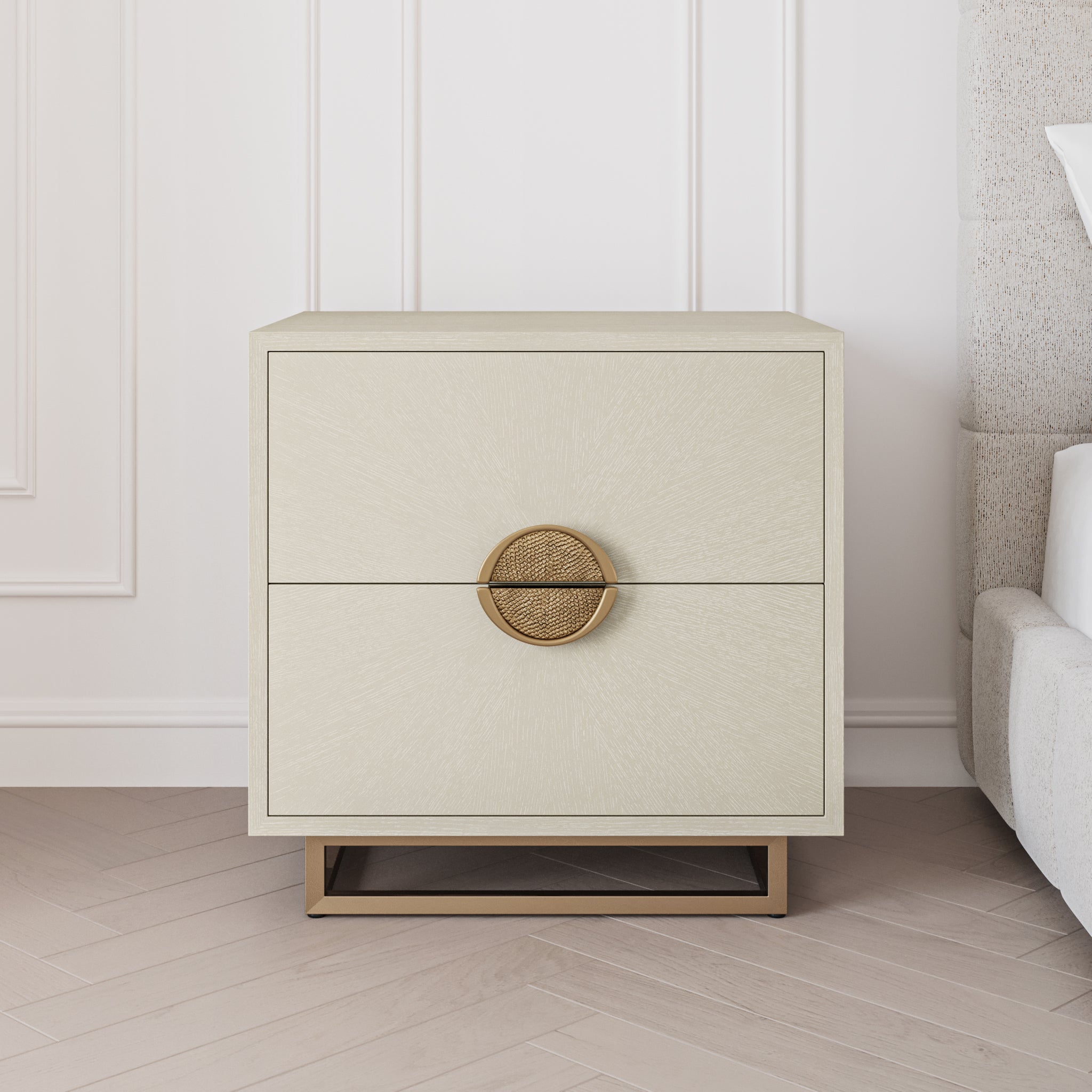 that's living sunburst petite light grey nightstand nightstands
