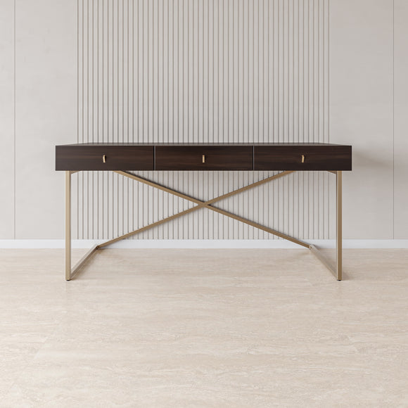 that's living foster smoked veneer console desk console tables