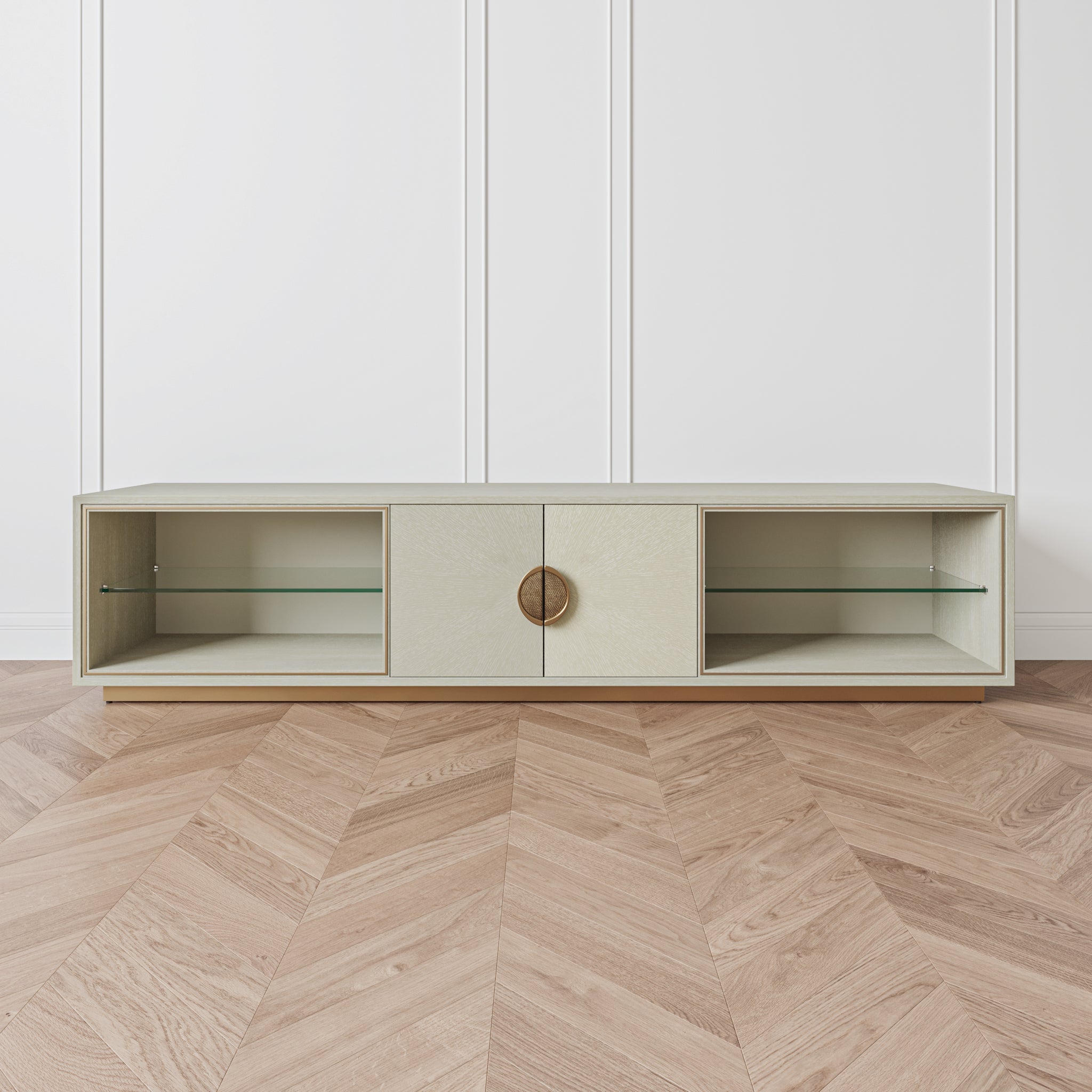 that's living sunburst light grey  tv media cabinet cabinets