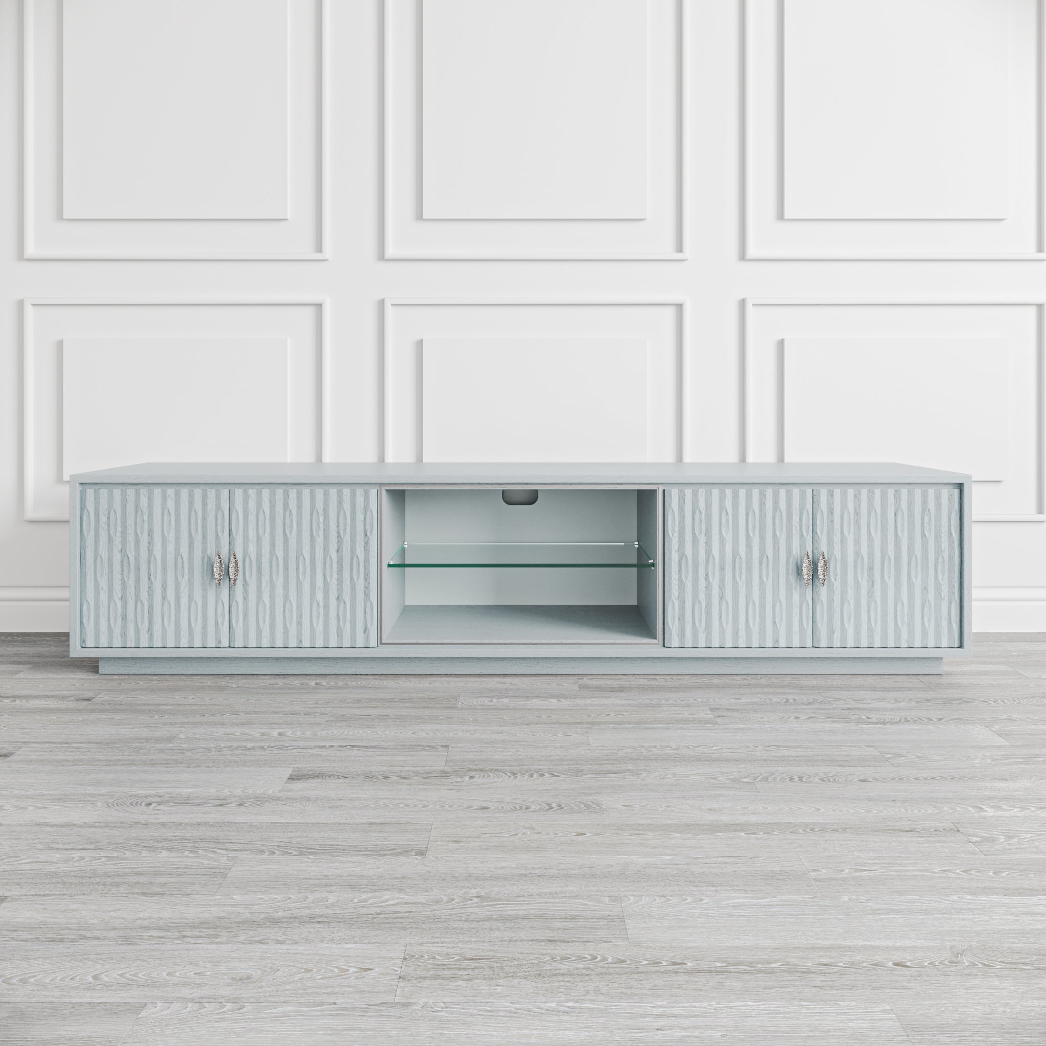that's living insculpt silver white  tv media cabinet cabinets