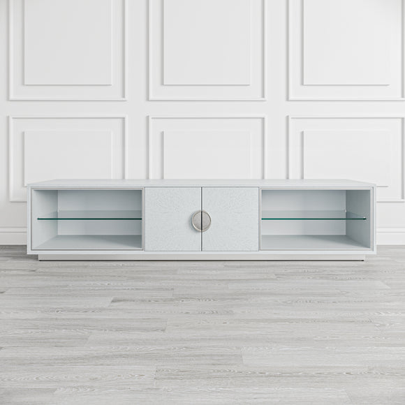 that's living sunburst silver white tv media cabinet cabinets