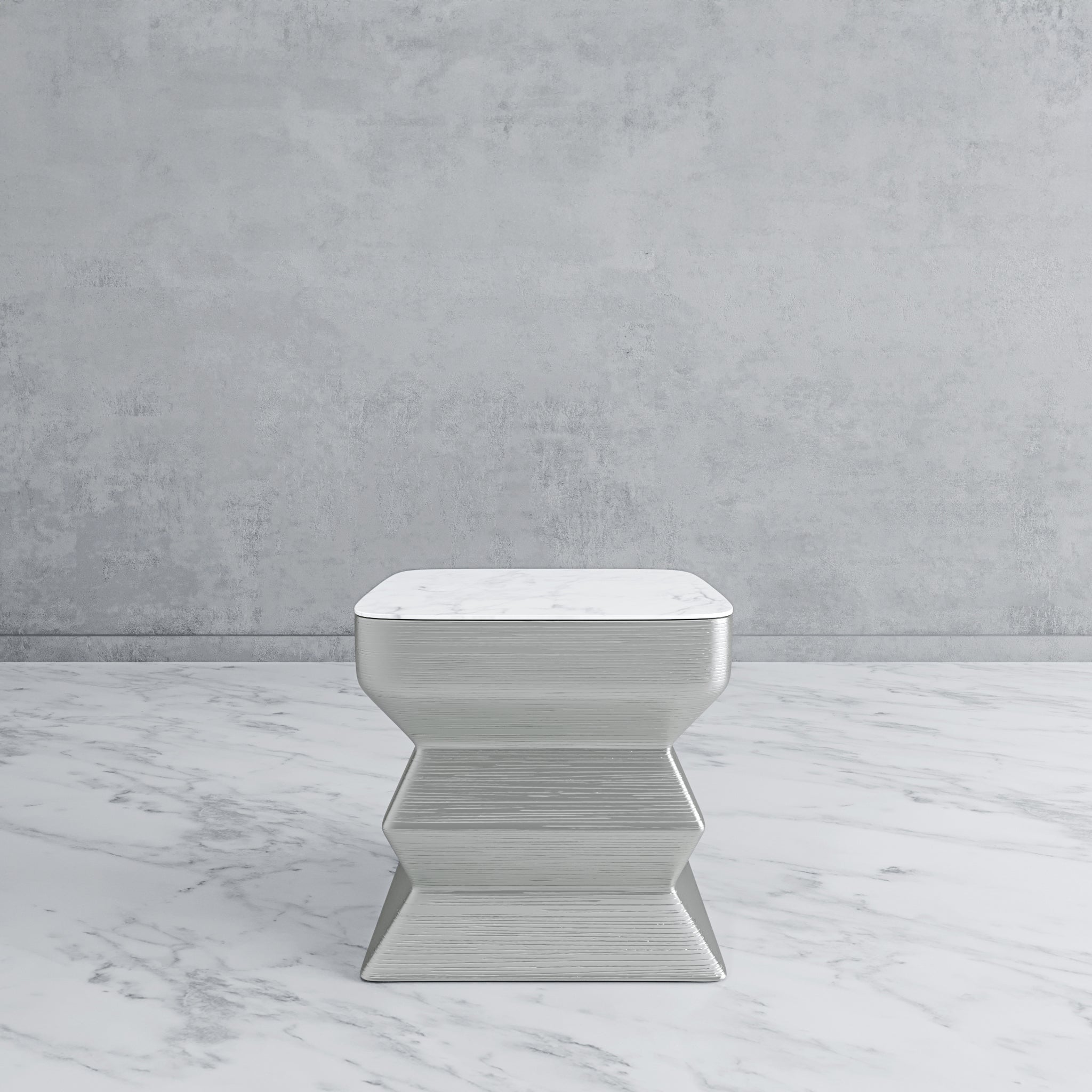 that's living flow silver end table end tables