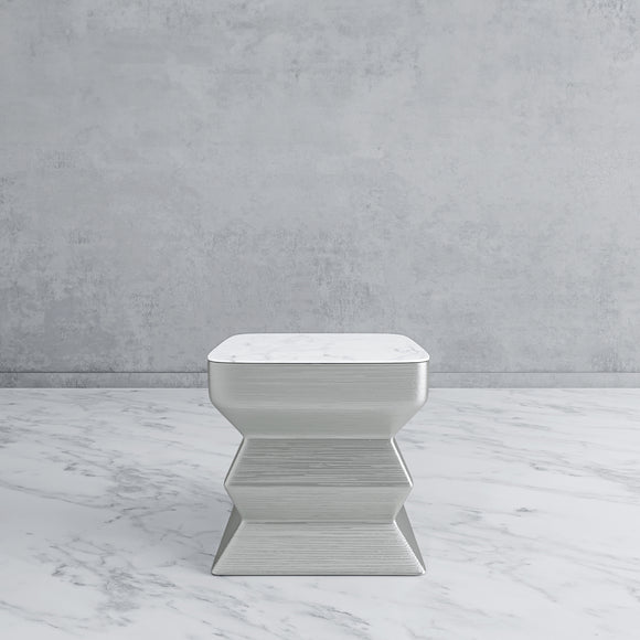 that's living flow silver end table end tables
