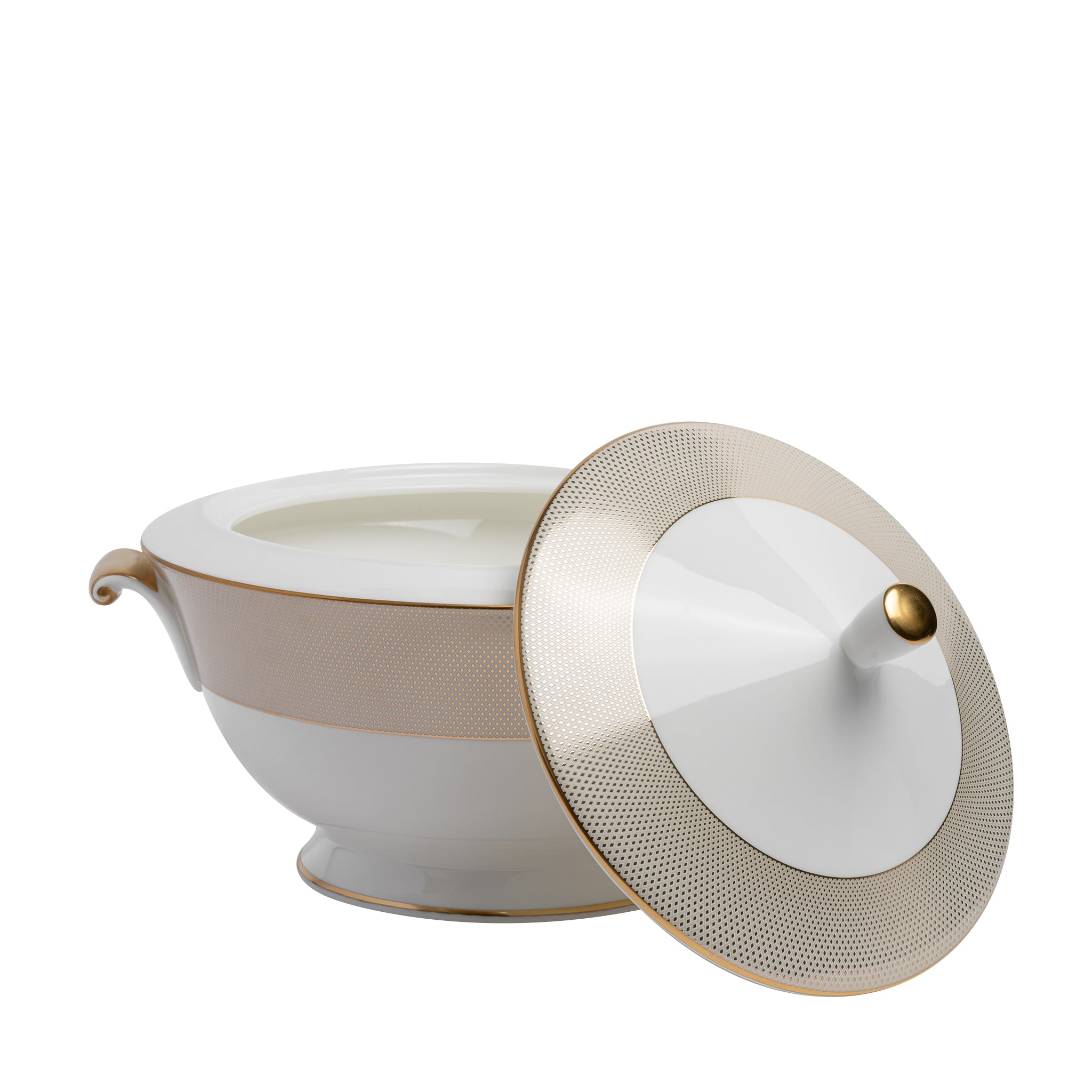 narumi gold diamond casserole with cover 2.420cc tureen
