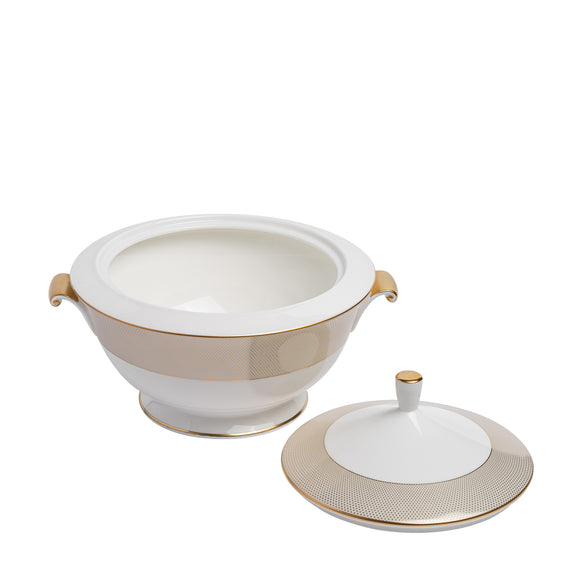 narumi gold diamond casserole with cover 2.420cc tureen