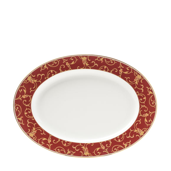 narumi anatolia red mix & match 38cm oval platter serving platters
