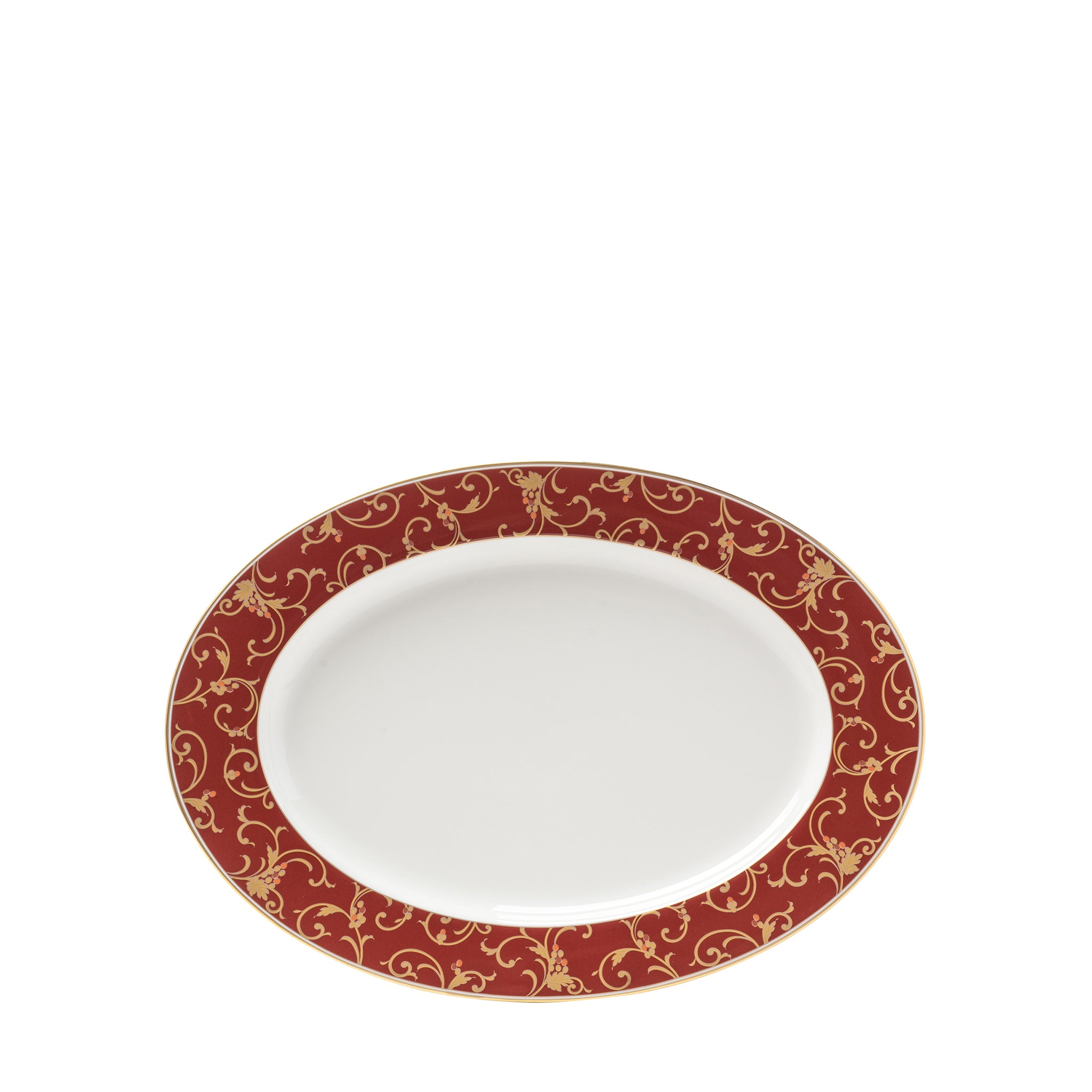 narumi anatolia red mix & match 32cm oval platter serving platters