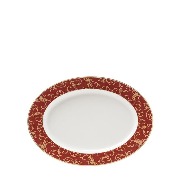 narumi anatolia red mix & match 32cm oval platter serving platters