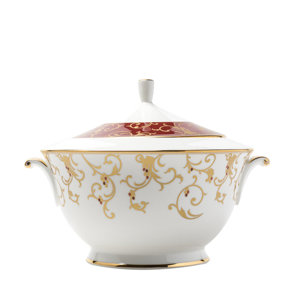 narumi anatolia red mix & match casserole w/cover 4280cc tureen