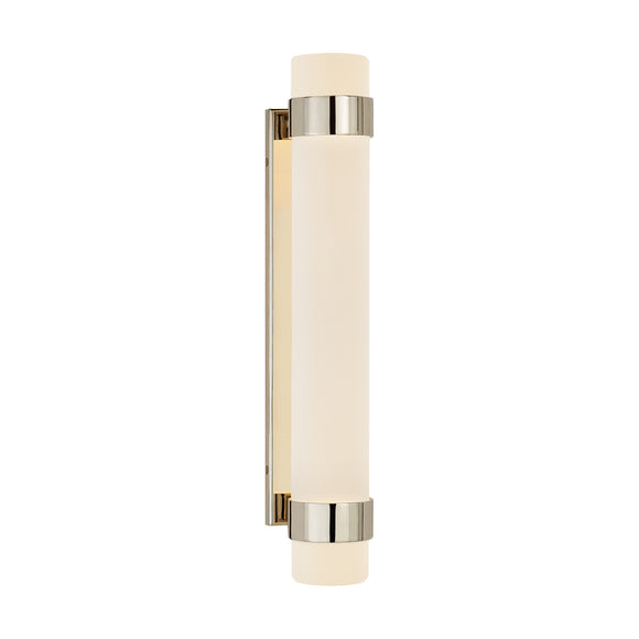 visual comfort barton medium bath sconce in polished nickel with etched crystal wall sconce