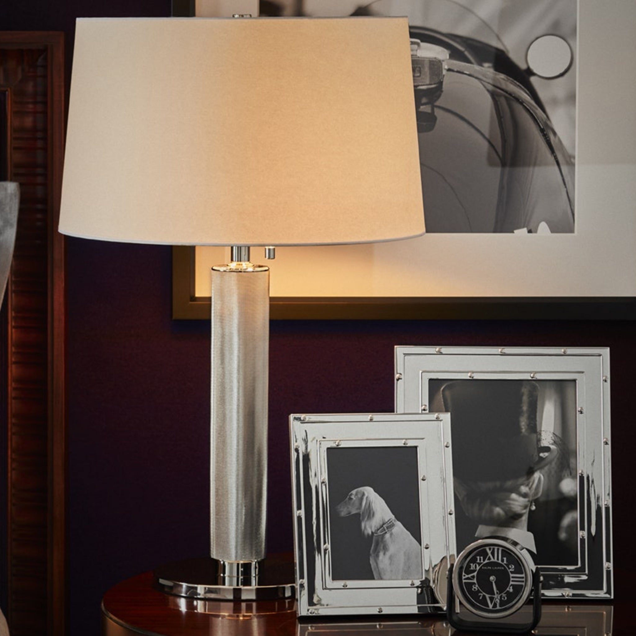 visual comfort barrett large knurled floor lamp in polished nickel floor lamps