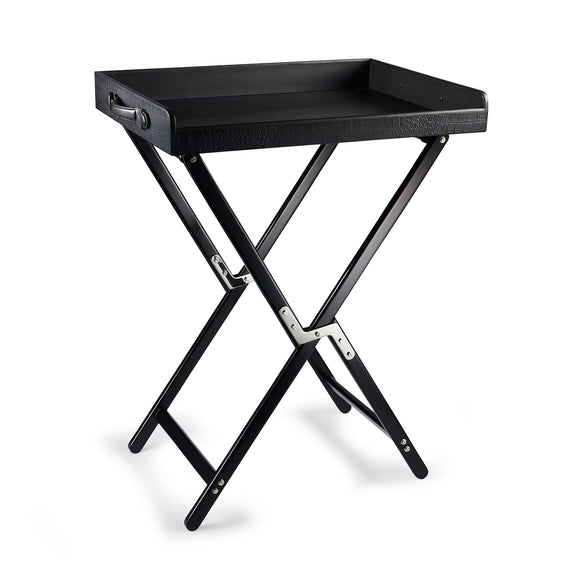 ralph lauren gavin tray stand black serving trays & stands