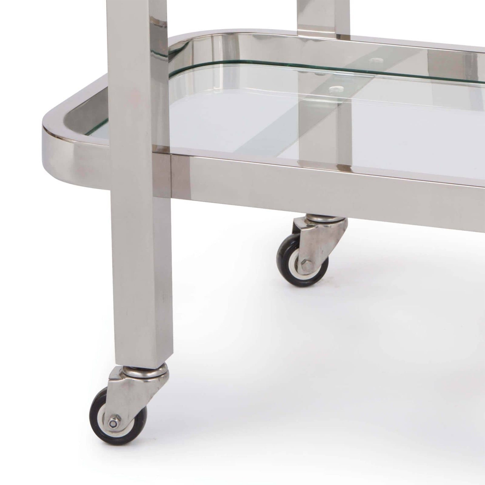 regina andrew carter bar cart small polished stainless steel carts & trolleys