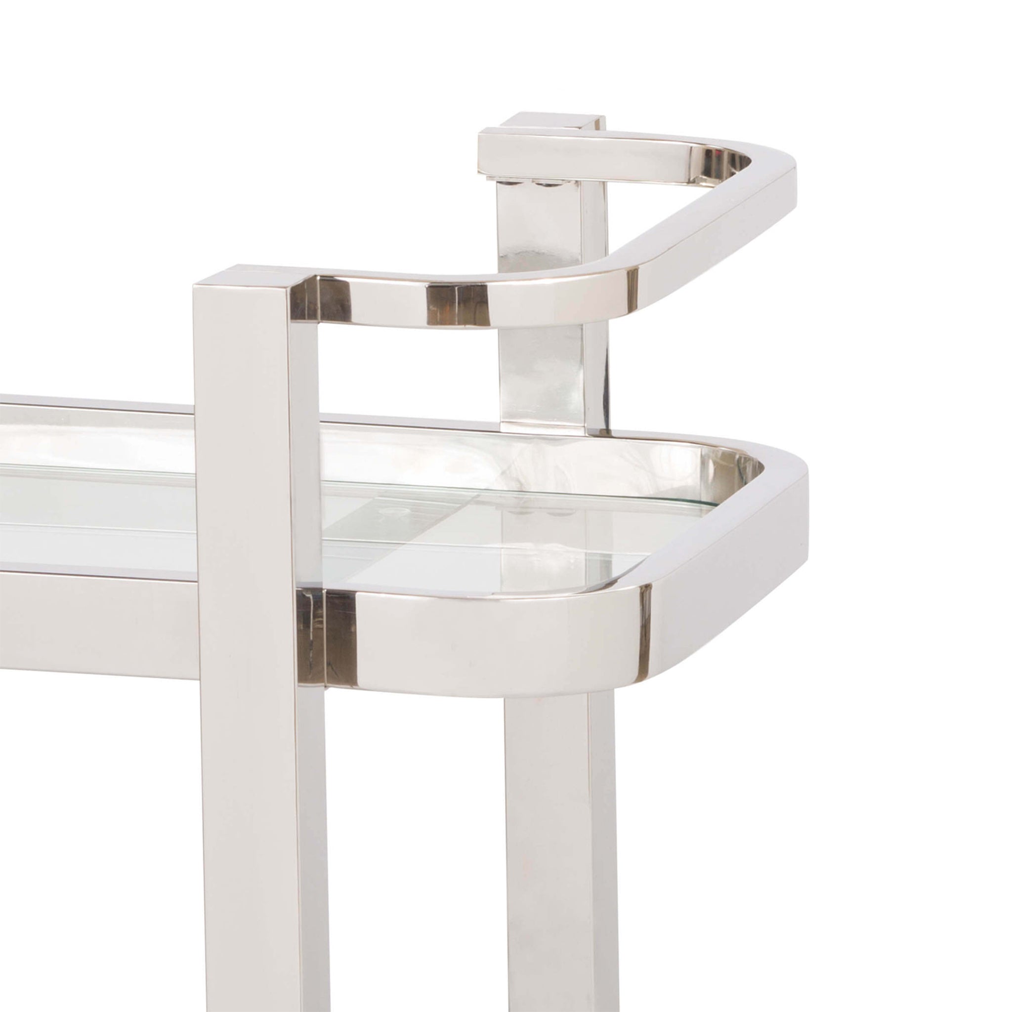 regina andrew carter bar cart small polished stainless steel carts & trolleys