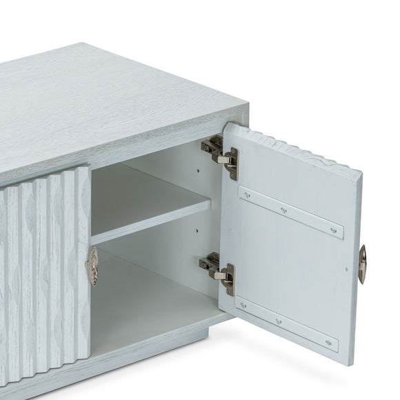 that's living insculpt silver white  tv media cabinet cabinets
