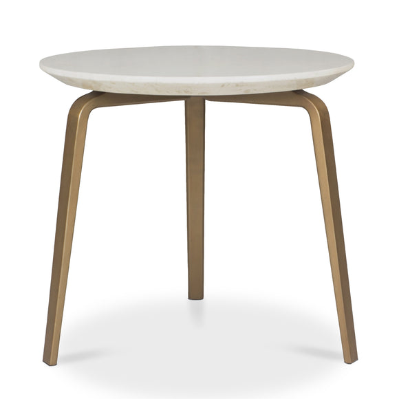 that's living yulo round beige marble end table end tables