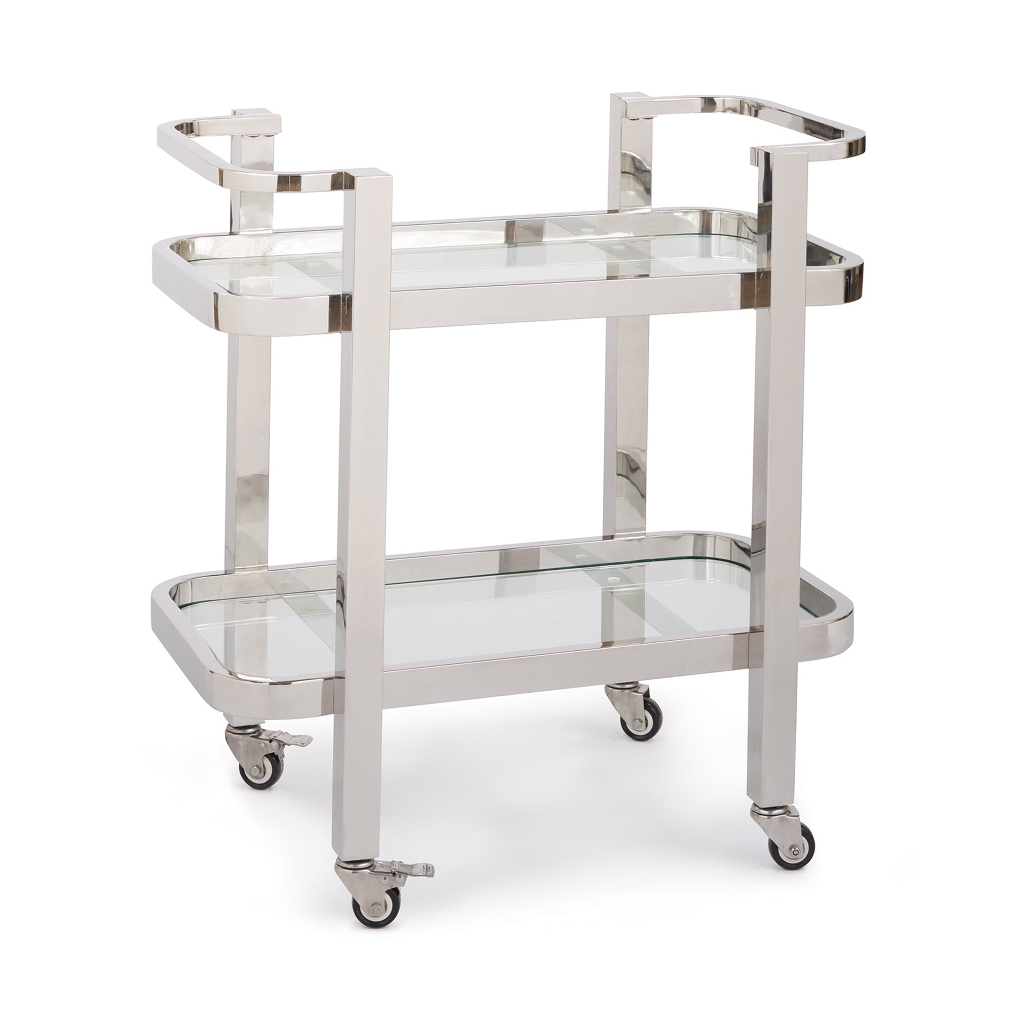 regina andrew carter bar cart small polished stainless steel carts & trolleys