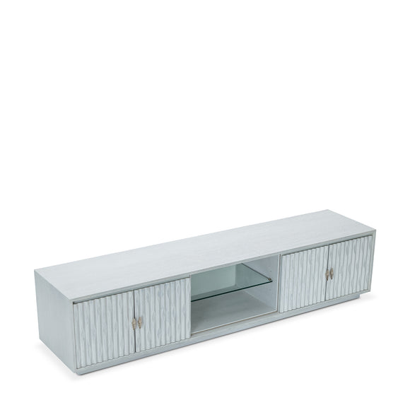 that's living insculpt silver white  tv media cabinet cabinets