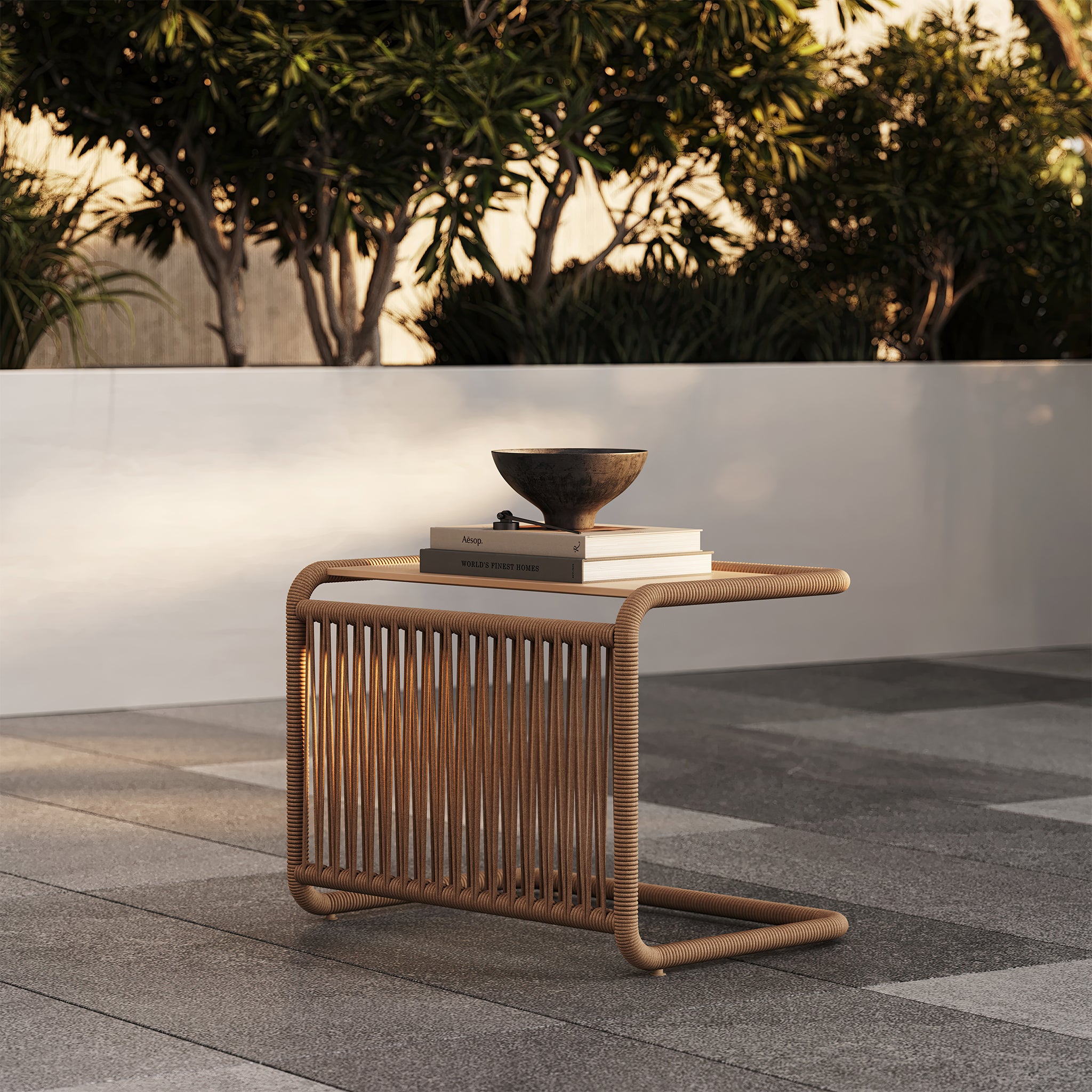 that's living outdoor iris side table outdoor side tables 