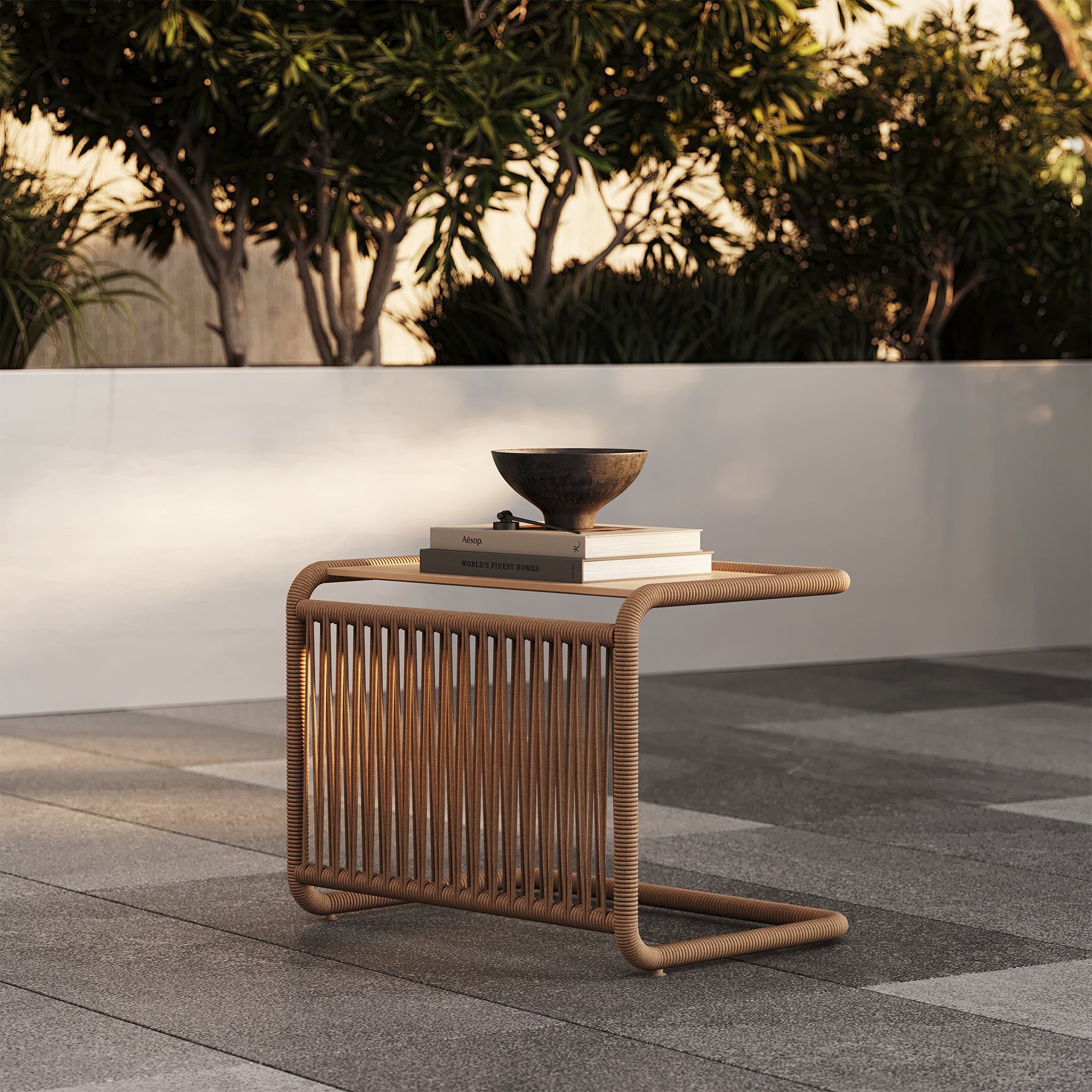 that's living outdoor iris side table outdoor side tables
