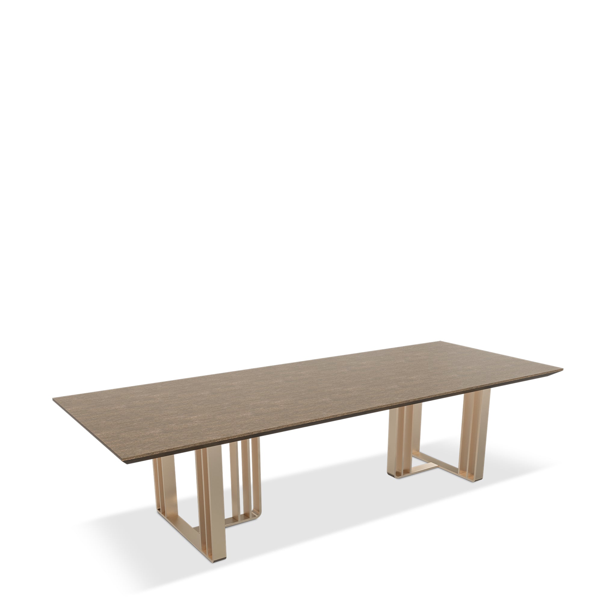 that's living mega greige oak  brass dining table dining tables