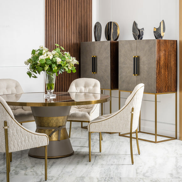 theodore alexander iconic large round dining table dining tables