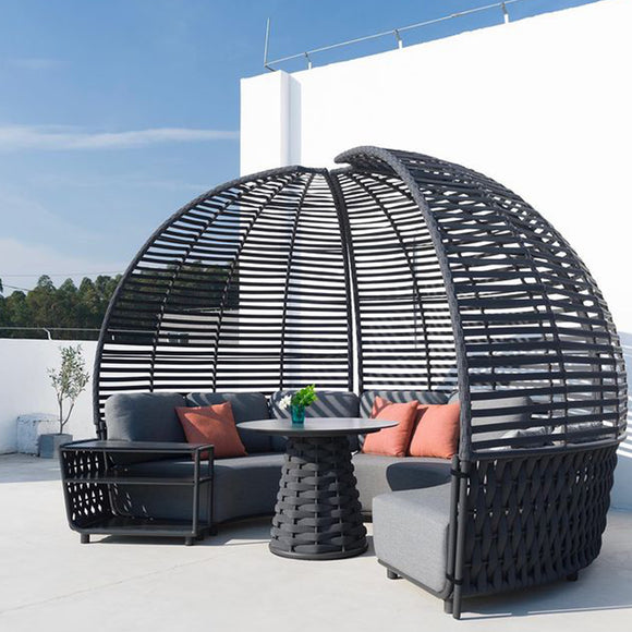 that's living outdoor hug round canopy sofa outdoor sofas & sectionals