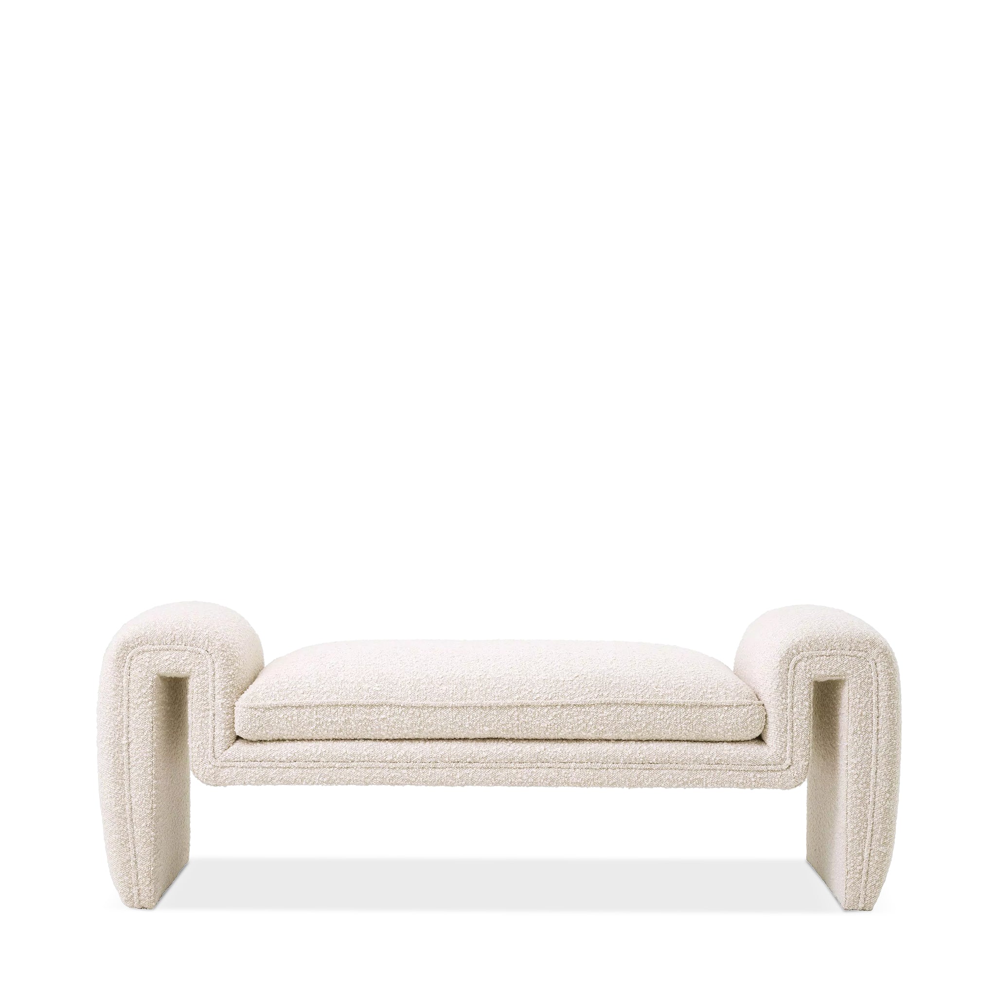eichholtz bench tondo boucle cream ottoman