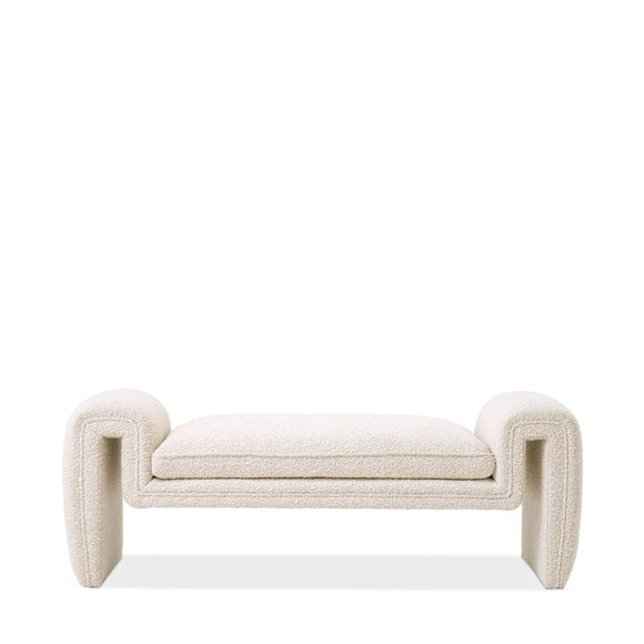 eichholtz bench tondo boucle cream ottoman