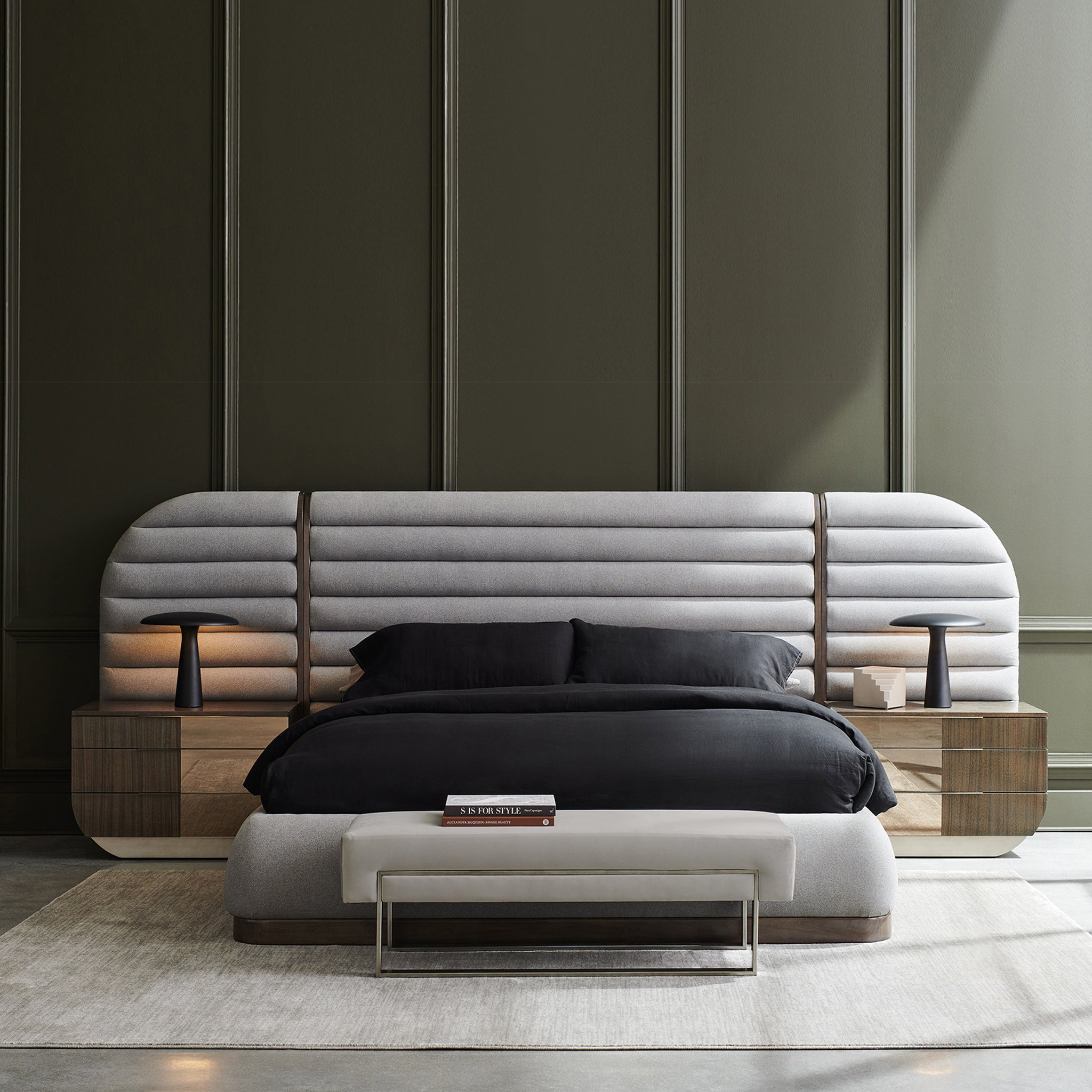 caracole la moda uph panel bed king beds