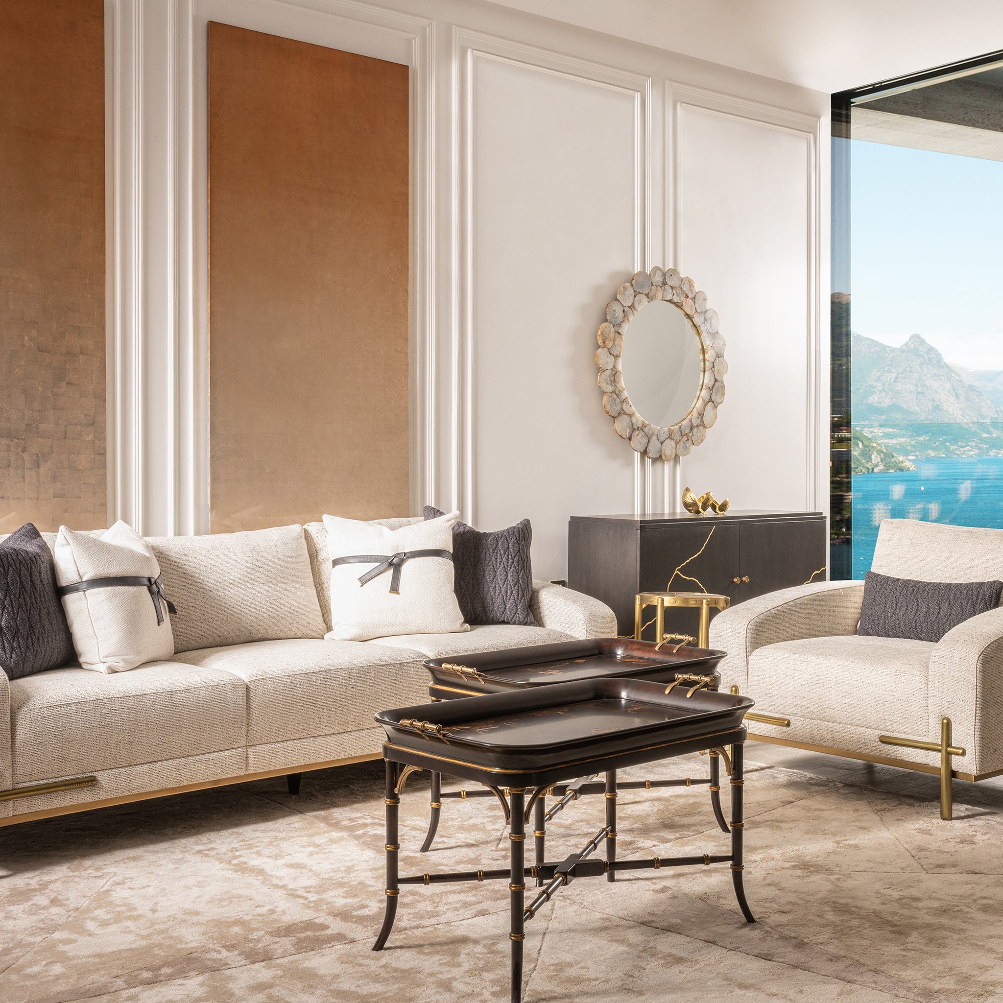 theodore alexander iconic upholstered sofa loveseats & sofas