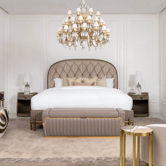 theodore alexander iconic upholstered us king bed beds