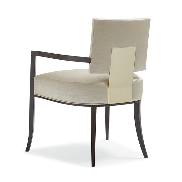 caracole reserved seating arm dining chairs