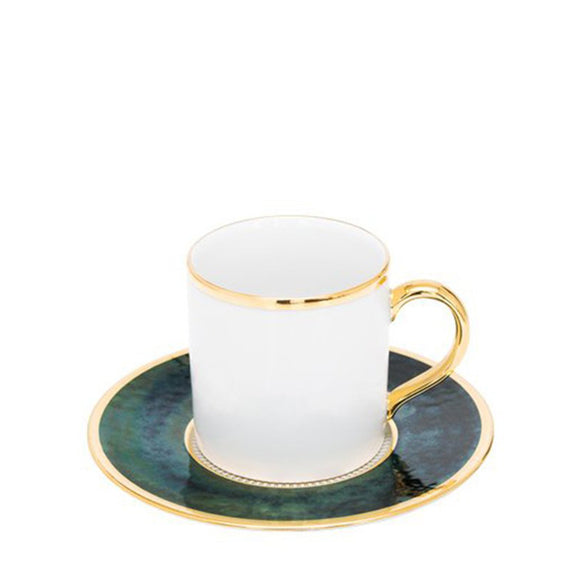 porcel lush forest coffee cup and saucer set of 6 tea & coffee